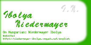 ibolya niedermayer business card